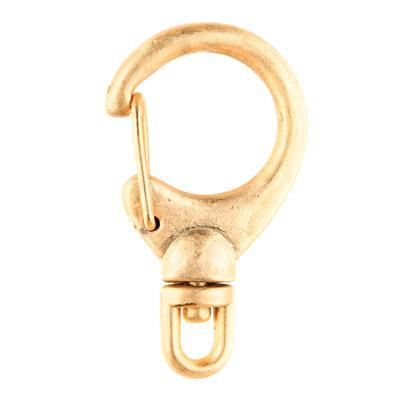 33mm Large Round Satin Hamilton Gold Swivel Lobster Clasp - Goody Beads