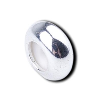 8x5mm Silver Plated Round Slide On Clasp - Goody Beads