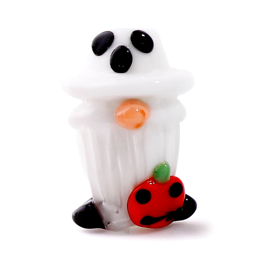 20x15mm Spooky Pumpkin Patch Gnome Lampwork Bead