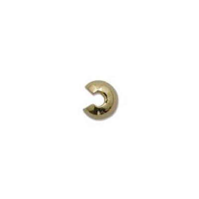 4mm Gold Plate Crimp Bead Covers - Goody Beads