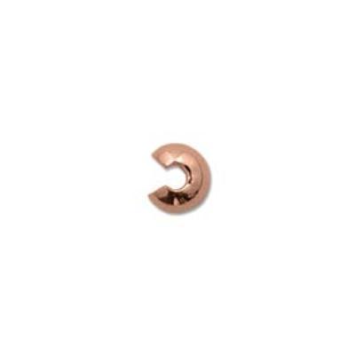 4mm Copper Plate Crimp Bead Covers - Goody Beads