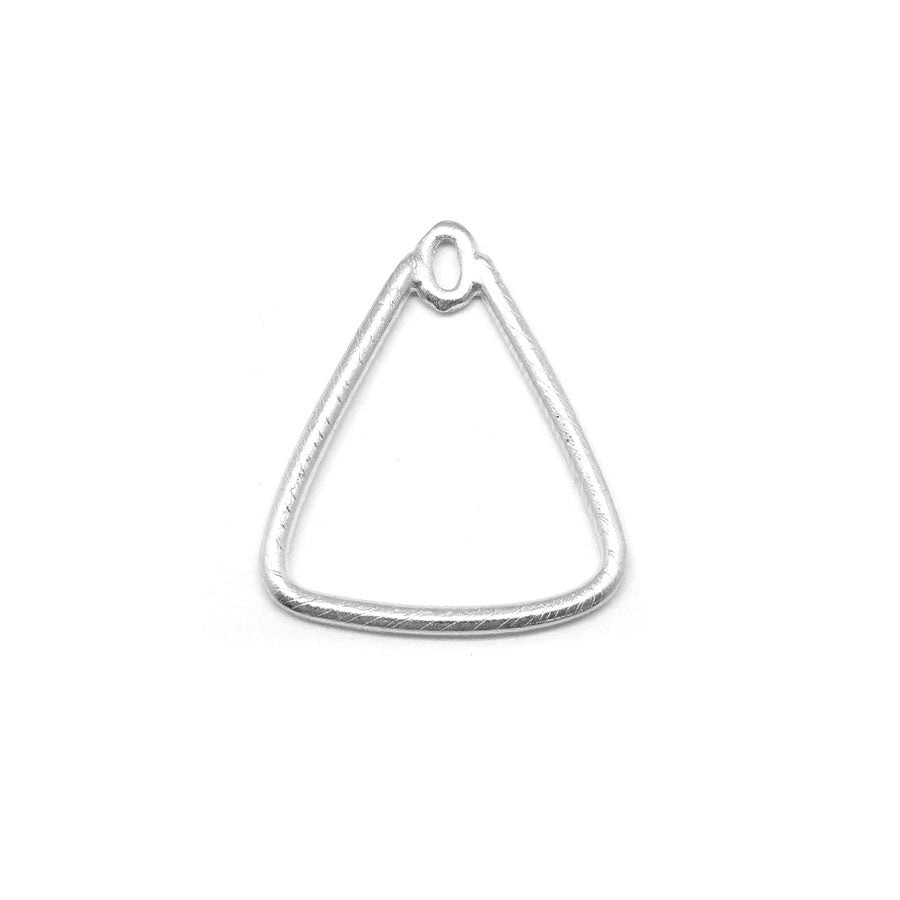 29x24mm Satin Silver Triangle Connector/Pendant - Goody Beads