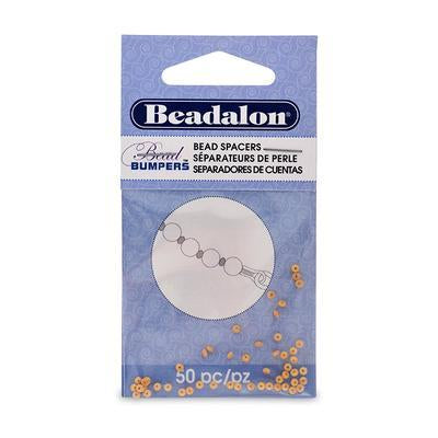 2mm Satin Gold Rondelle Bead Bumpers from Beadalon - Goody Beads