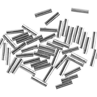 5mm Liquid Silver Straight Tube Beads - Goody Beads