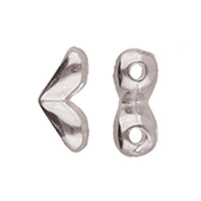 Cymbal Mitakas Silver Plated Side Bead for DiamonDuo Beads - Goody Beads