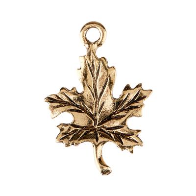 24mm Maple Leaf Pewter Charm - Goody Beads