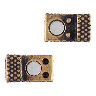 5mm Antique Brass Dot Magnetic Clasp for Flat Leather