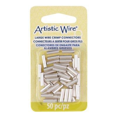 2.2mm Tarnish Resistant Silver Artistic Wire Large Wire Crimp Connectors - Goody Beads