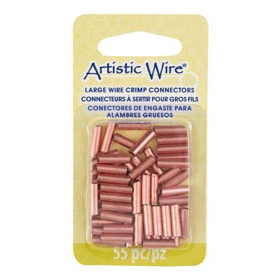 2.2mm Bare Copper Artistic Wire Large Wire Crimp Connectors - Goody Beads