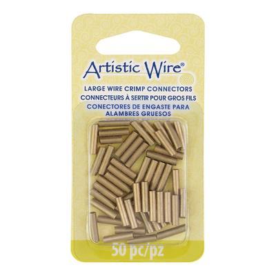 2.0mm Brass Color Artistic Wire Large Wire Crimp Connectors - Goody Beads