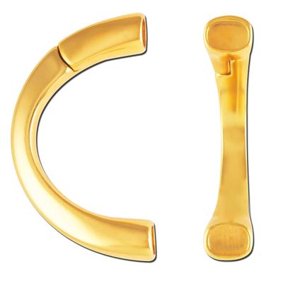 Regaliz Gold Plated Half Circle Magnetic Clasp For Licorice Leather