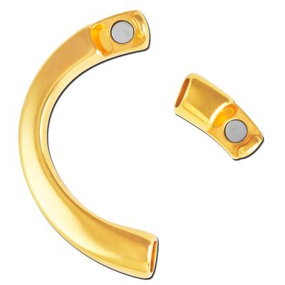 Regaliz Gold Plated Half Circle Magnetic Clasp For Licorice Leather