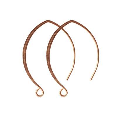 33mm Copper Plated Pewter V-Style Ear Wire by Nunn Design - Goody Beads