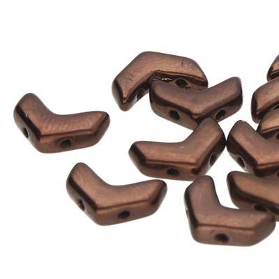 4x10mm Jet Bronze Chevron Duo Czech Glass Beads - Goody Beads