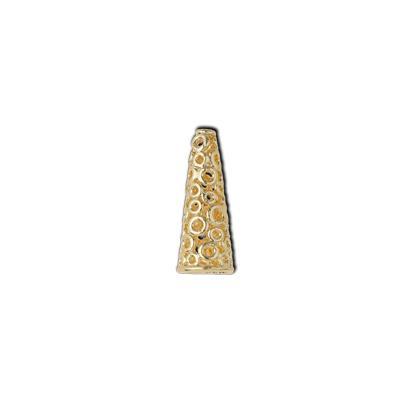 23mm Gold Plated Bali Style Donut Design Bead Cone - Goody Beads