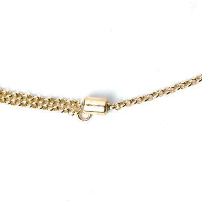 Gold Plated Adjustable Rollo Chain Necklace Double Slide Clasp