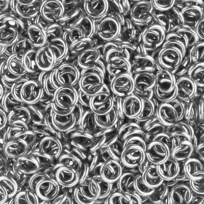 5mm Antique Silver Plated 18 Gauge Round Jump Rings - Goody Beads