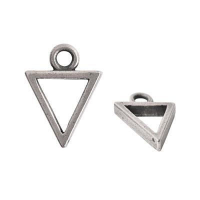 21mm Antique Silver Open Triangle Pendant by Nunn Design - Goody Beads