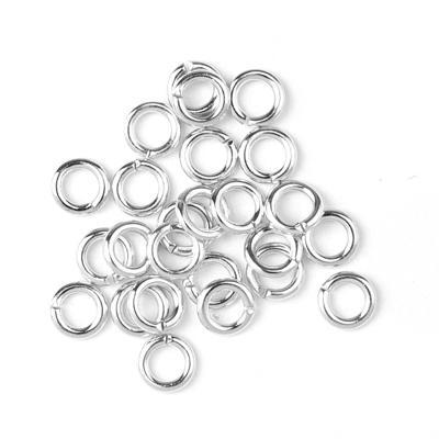 4mm Silver Plated 20 Gauge Round Jump Ring - Goody Beads