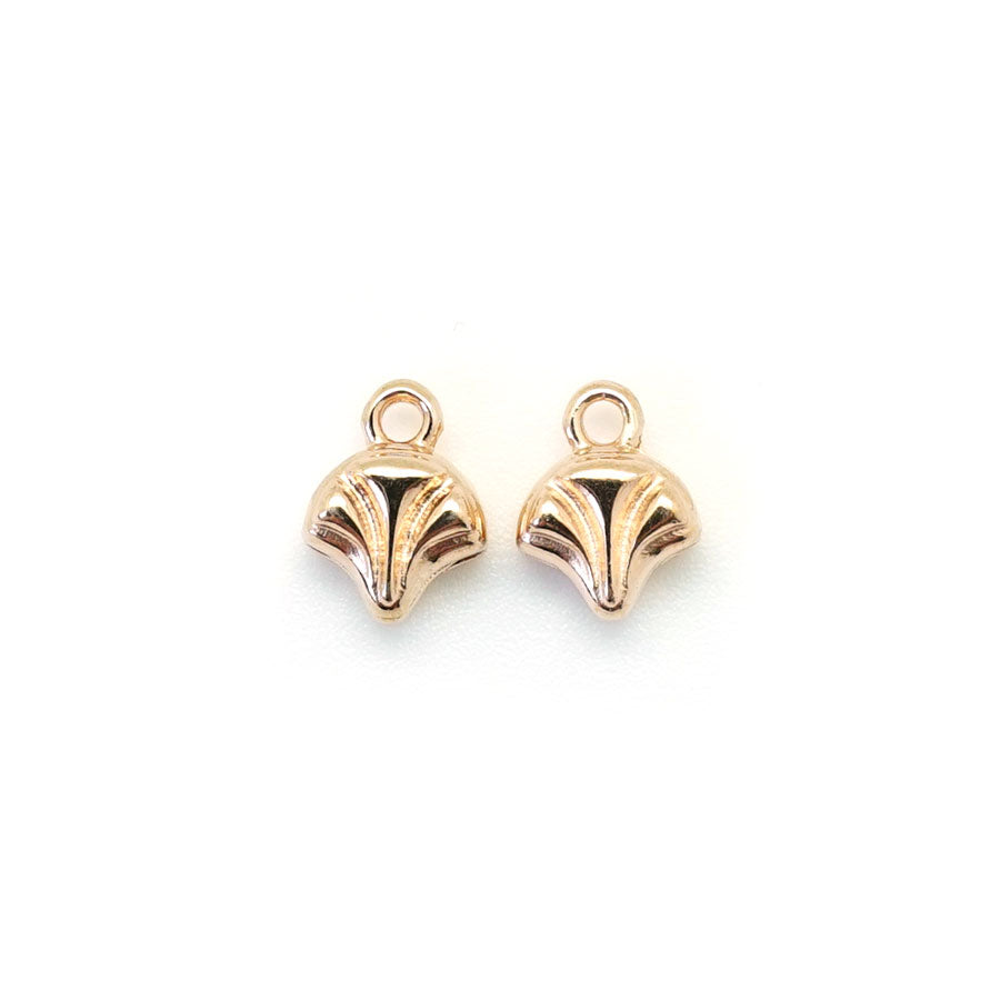 Cymbal Modestos Rose Gold Plated Bead Endings for Ginko Beads - Goody Beads