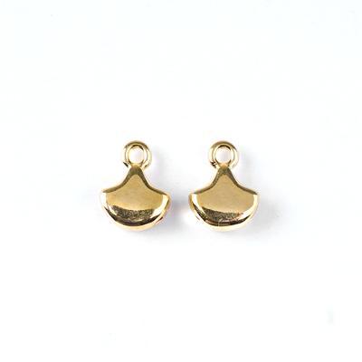 Cymbal Karavos Gold Plated Bead Endings for Ginko Beads - Goody Beads