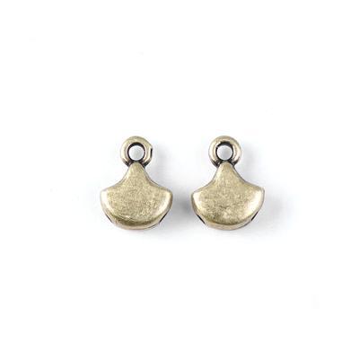 Cymbal Karavos Antique Brass Plated Bead Endings for Ginko Beads - Goody Beads