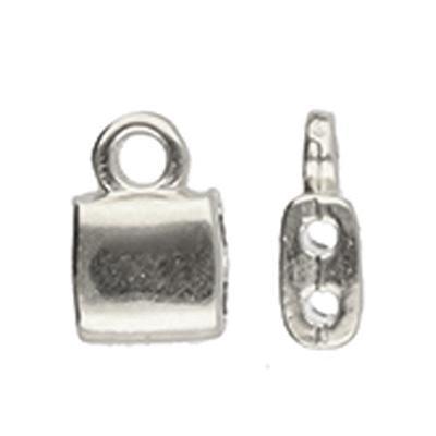Cymbal Piperi Silver Plated Bead Ending for Tila and Half Tila Beads - Goody Beads