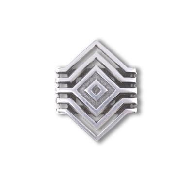 Antique Silver Square Cascade Slider for 20mm Flat Leather - Goody Beads