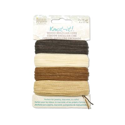 Knot It Java Vibes Waxed Brazilian Polyester Cord - 15 Yards Per Color - Goody Beads