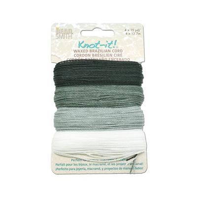 Knot It Day and NIght Waxed Brazilian Polyester Cord - 15 Yards Per Color - Goody Beads