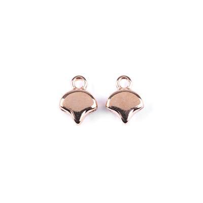 Cymbal Kastro Rose Gold Plated Bead Endings for Ginko Beads - Goody Beads