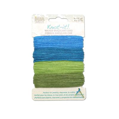 Knot It Hang Loose Waxed Brazilian Polyester Cord - 15 Yards Per Color - Goody Beads