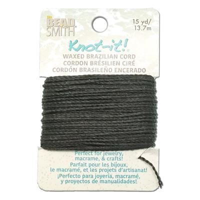 Knot It Chocolate Waxed Brazilian Polyester Cord - 15 Yards - Goody Beads