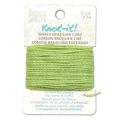 Knot It Lime Waxed Brazilian Polyester Cord - 15 Yards - Goody Beads