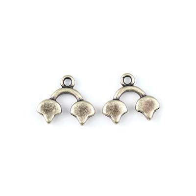 Cymbal Kastro II Antique Brass Plated Bead Endings for Ginko Beads - Goody Beads