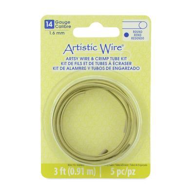 Artistic Wire 14 Gauge Artsy Olive Color Kit with Connectors - Goody Beads