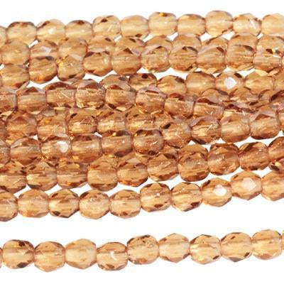 3mm Smoky Topaz Czech Glass Fire Polish Beads - Goody Beads