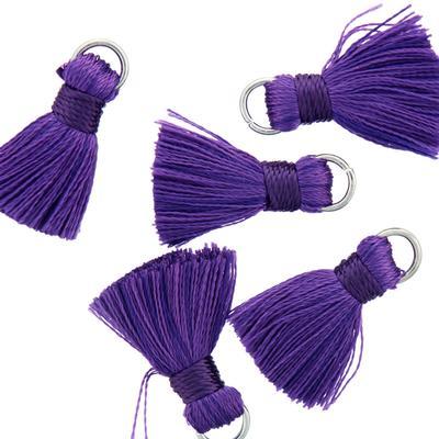 20mm Purple Fabric Tassel - Goody Beads