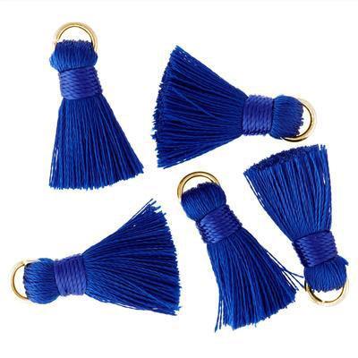 20mm Royal Blue Fabric Tassel - Goody Beads