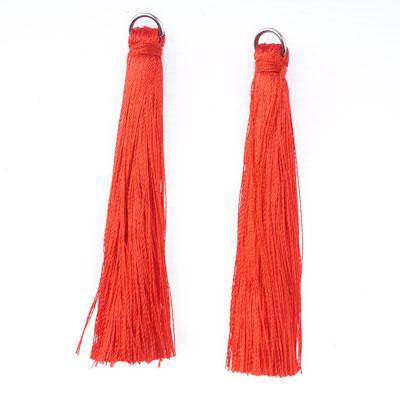 60mm Red Fabric Tassels - Goody Beads