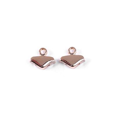 Cymbal Mikronisi Rose Gold Plated Bead Endings for Chevron Duo Beads - Goody Beads