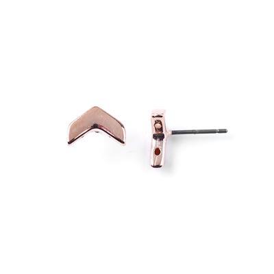 Cymbal Ganema Rose Gold Plated Earring Posts for Chevron Duo Beads - Goody Beads