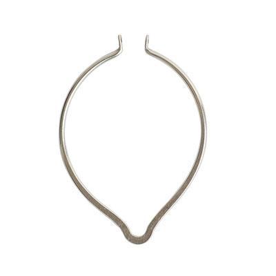 51mm Antique Silver Wire Frame Open Oval Point Pendant by Nunn Design - Goody Beads