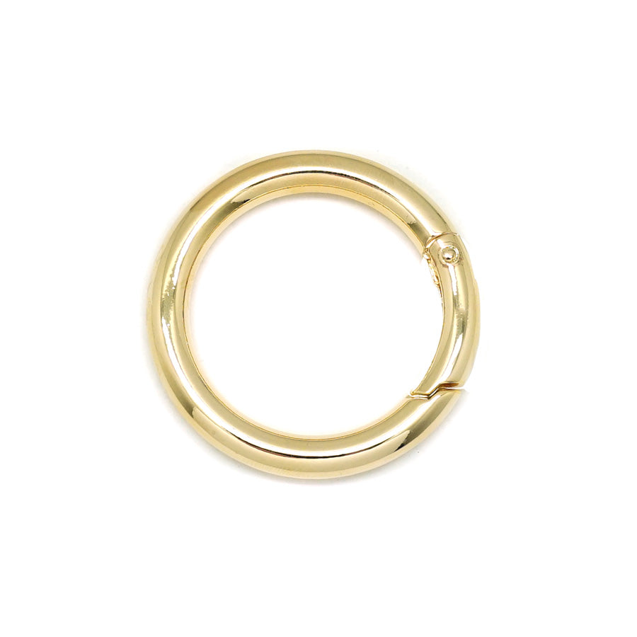 37mm Gold Plated Round Hinged Bail Clasp - Goody Beads