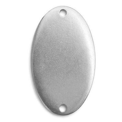 1.5 Inch Oval Soft Strike Pewter Stamping Blank - Goody Beads