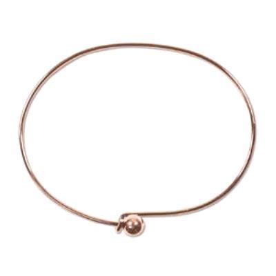 Add-A-Bead Copper Plate Wire Bracelet with Removable Ball End - Goody Beads