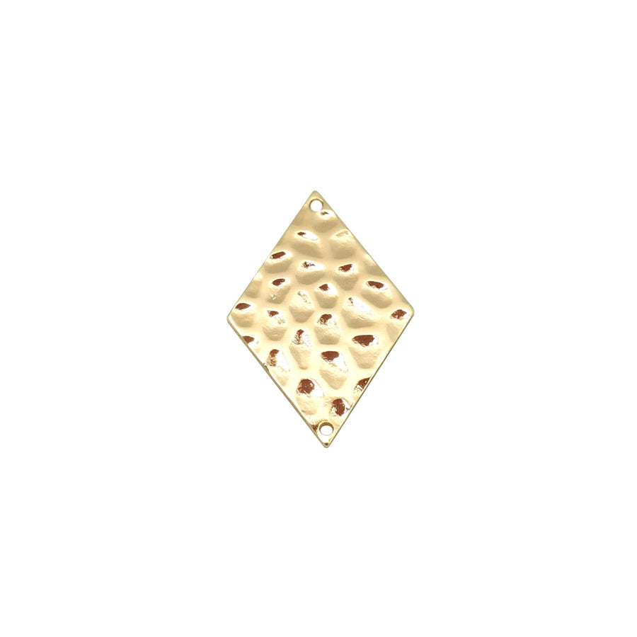 26mm Gold Plated Hammered Triangle Connector - Goody Beads