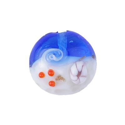 16mm Ocean Scene Lampwork Disc Beads - Goody Beads