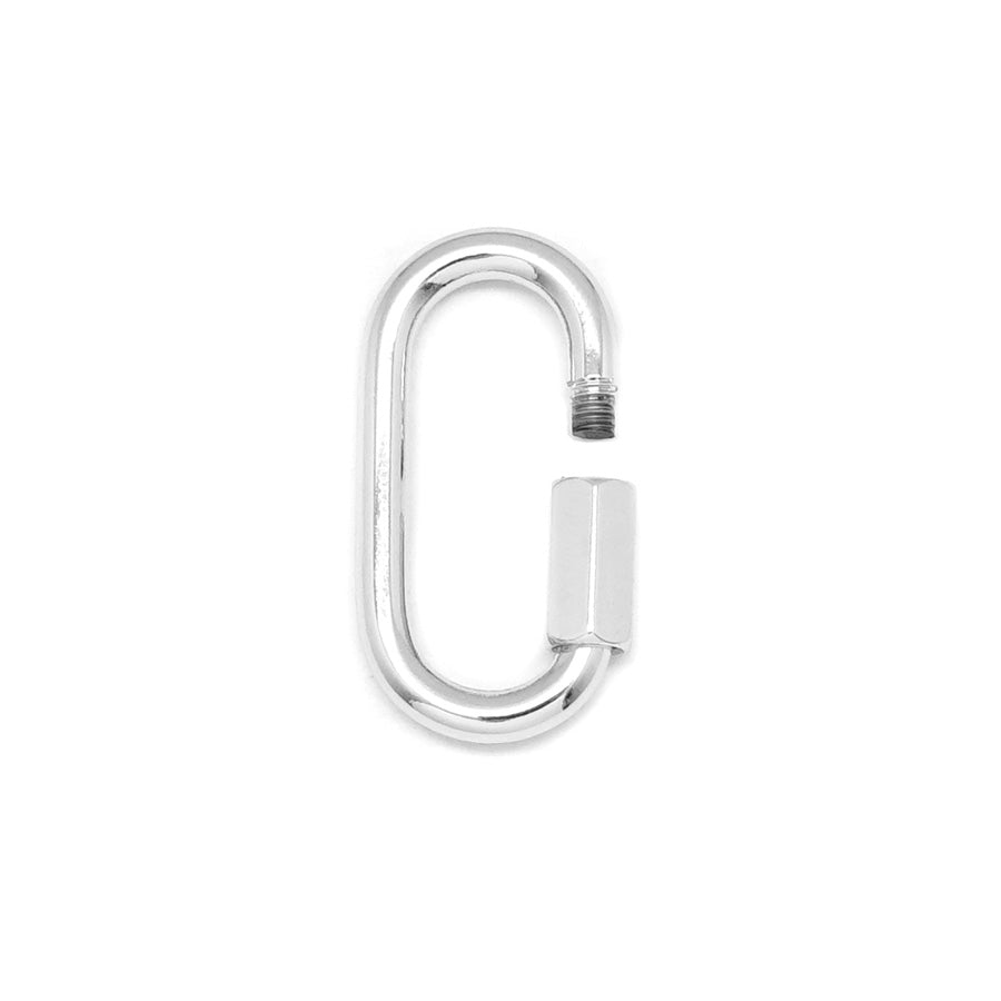 30mm Silver Plated Jewelry Carabiner with Lock Clasp or Pendant - Goody Beads