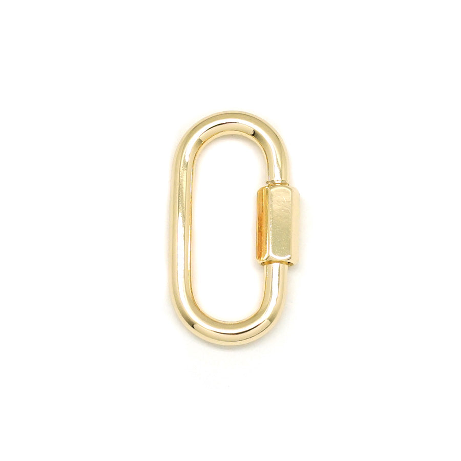 30mm Gold Plated Jewelry Carabiner with Lock Clasp or Pendant - Goody Beads